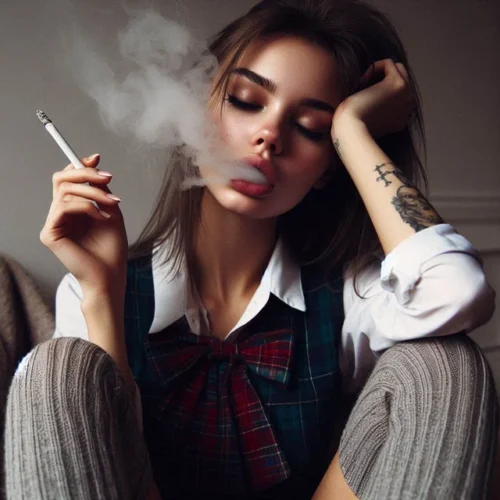 I exhale slowly, watching the smoke swirl and disappear into the air, as if carrying away my worries and stress. The rhythmic act of smoking becomes a form of meditation.