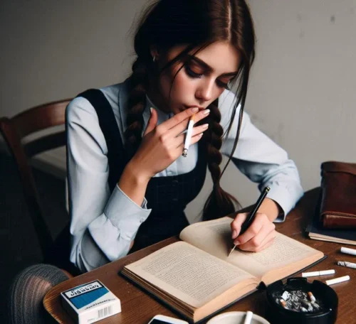 The cigarette provided a brief respite, a momentary pause from the intensity of studying.