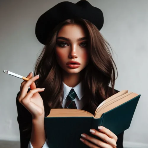 The smoke intertwined with my thoughts, creating a sense of tranquility amidst the intellectual chaos.